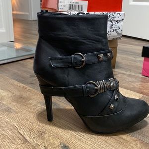 Black bootie heels. Kardashian brand